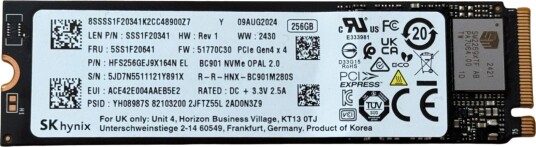 SK Hynix HFS256GEJ9X164N NVMe SSD 256GB SK Hynix HFS256GEJ9X164N NVMe SSD 256GB