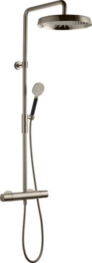 Tapwell ARM7200 Takdusj med trykk- og termostatstyrt dusjbatteri-Brushed Nickel