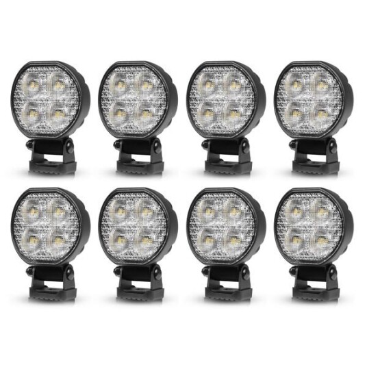 Purelux Arbeidslampe Standard Round 20 8 cm 20W Bred 8 stk