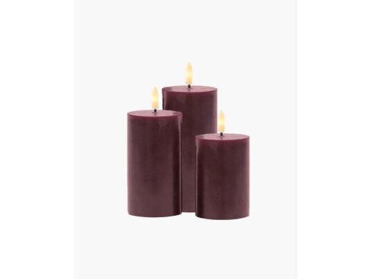 Sirius Home Sille Genopladelig Bloklyssæt Bordeaux Ø 7,5 Cm 3 Stk Sirius Home Sille Genopladelig Bloklyssæt Bordeaux Ø 7,5 Cm 3 Stk