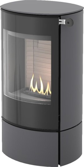 Caro 90 platina frittstående biopeis med glassdør Caro 90 platina frittstående biopeis med glassdør