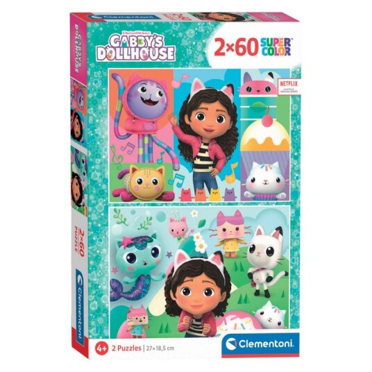Clementoni Puzzle Gabby's Dollhouse 2x60st. Gulv