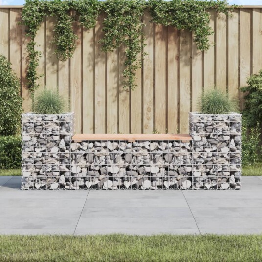vidaXL Hagebenk gabiondesign 183x41x60,5 cm heltre douglasgran vidaXL Hagebenk gabiondesign 183x41x60,5 cm heltre douglasgran