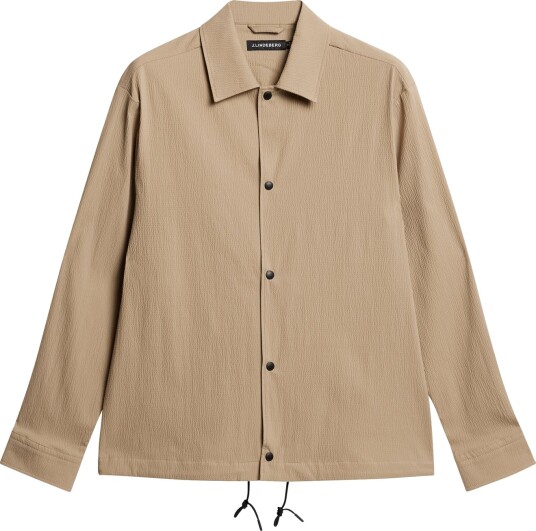 J. Lindeberg Celian Seersucker Overshirt Beige L
