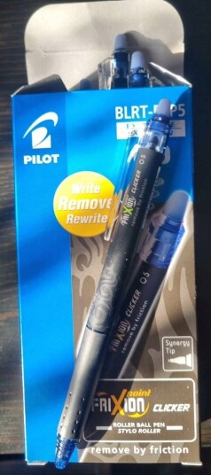 Rollerpen, Pilot Frixion Point, Genopfyldelig, 0,5 Mm, Blå/Sort, Pakke A 12 Stk