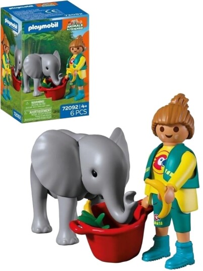 Playmobil Zoo Baby Elefant med Dyrepasser Figurer 72092 Playmobil Zoo Baby Elefant med Dyrepasser Figurer 72092