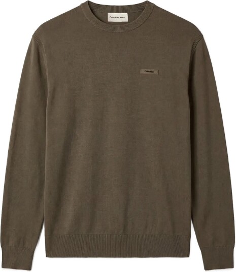 Calvin Klein Ls Ck Tech Knit Tipping Crew 12G   Khaki green   L