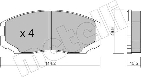 METELLI 22 0221 0 Bremseklosser