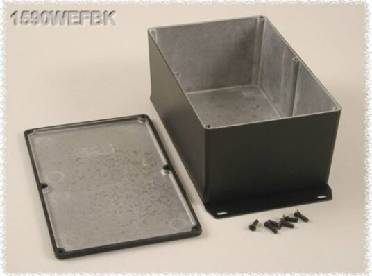 Hammond Electronics 1590WEFBK 187,5 × 119,5 × 82 mm Aluminium Sort Kabinett