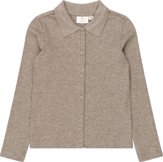 The New Tnveeta L_S Rib Cardigan TAUPE GRAY TN 110/116
