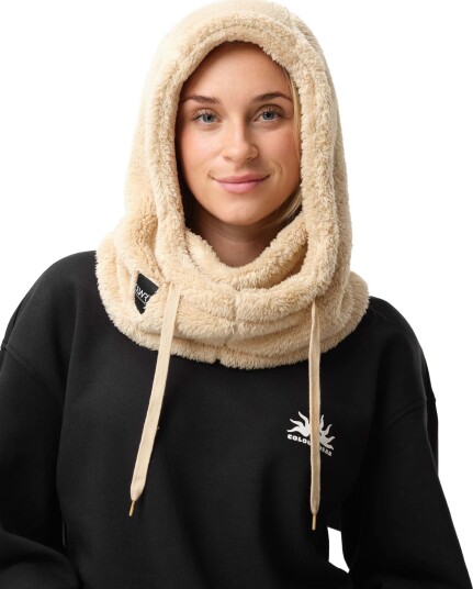 ColourWear Unisex So Fluffy Hood Sand OneSize