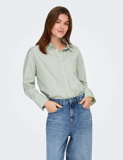 ONLY Onloregon Alva Ls Reg Shirt Noos Wvn Green S