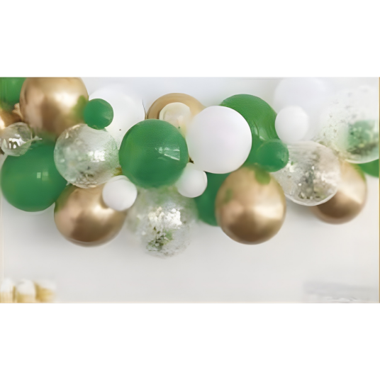 Ballong Kit Grønn Gull Og Hvit