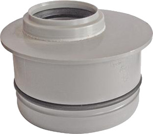 Uponor Reduksjonsrør 75/50mm Grå PP for Avløp