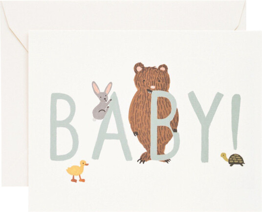 Rifle Paper Co. Babykort Baby! mintgrønn