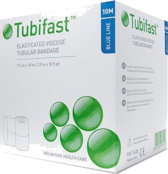 Tubifast tubebandasje 7,5cmx10m blå 1 stk