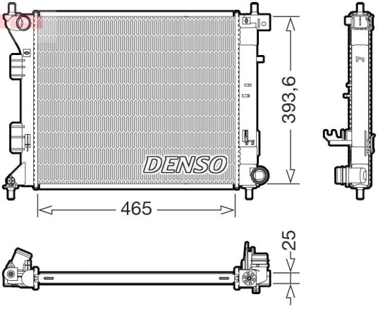 Radiator DENSO DRM43016 Radiator DENSO DRM43016