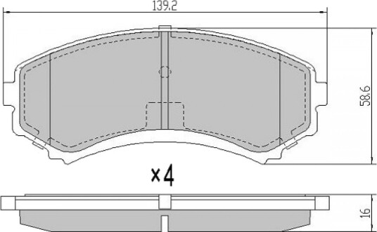Bremseklosser sett FREMAX FBP-0854