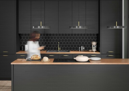Benkeplate Fibo Heltre Eik Gr-oljet