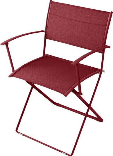 Fermob - Plein Air Armchair Chili 43 - Utendørs Spisebordstoler - Pascal Mourgue - Rød - Metall/tekstilmateriale Fermob - Plein Air Armchair Chili 43 - Utendørs Spisebordstoler - Pascal Mourgue - Rød - Metall/tekstilmateriale