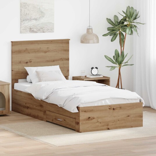  Sengestamme med skuff Artisan Eik 90 x 200 cm Konstruert tre