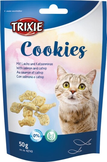 Trixie Cookies Med Laks & Kattemynte 3 x 50 g Trixie Cookies Med Laks & Kattemynte 3 x 50 g