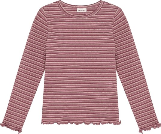 Minymo T Shirt Ls Rib NOSTALGIA ROSE 110