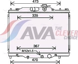 AVA COOLING SYSTEMS MZ2291 Radiator motorkjøling AVA COOLING SYSTEMS MZ2291 Radiator motorkjøling
