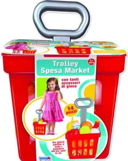 Rstoys Lekebutikk Trolley Med 14 Deler 3+ År Rstoys Lekebutikk Trolley Med 14 Deler 3+ År