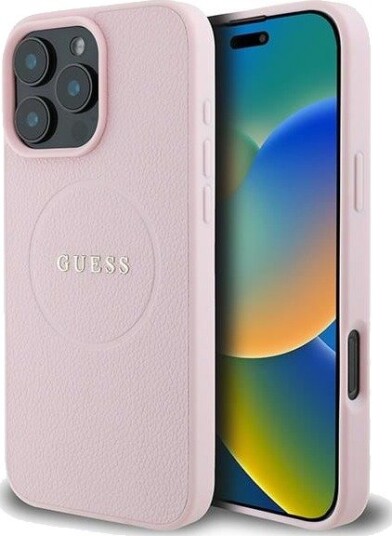 Guess MagSafe Hardcase til iPhone 15 Pro Max med Gullring - Rosa Guess MagSafe Hardcase til iPhone 15 Pro Max med Gullring - Rosa