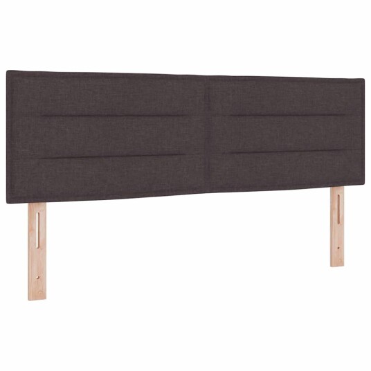 Bokseramme med Madrass Mørkebrun 140x200 cm Stoff