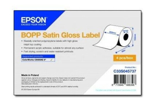 Epson - continuous labels - 4 roll(s) - Roll (20.3 cm x 68 m)