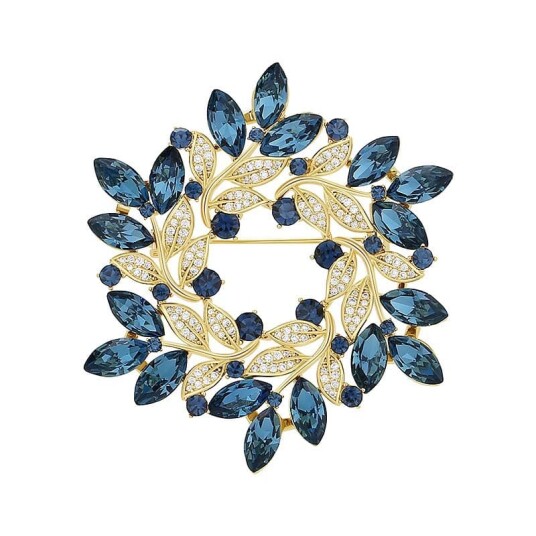 INF Utsøkt blomsterbrosje - Vintageinspirert design Grå