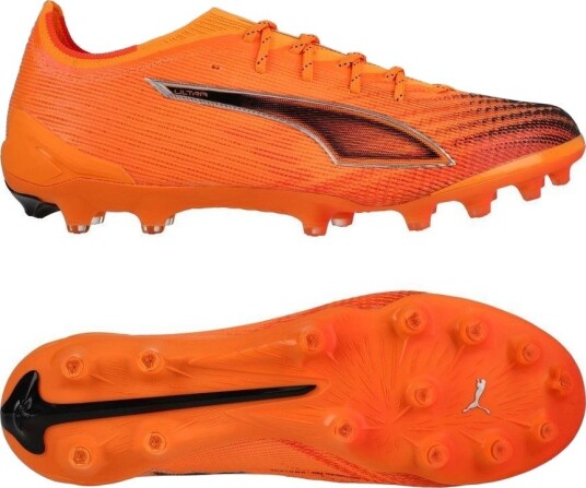 PUMA Ultra 6 Ultimate AG Hot Pursuit Varmebrann/PUMA Svart/rød Kvinner Kunstgress (AG) størrelse 39