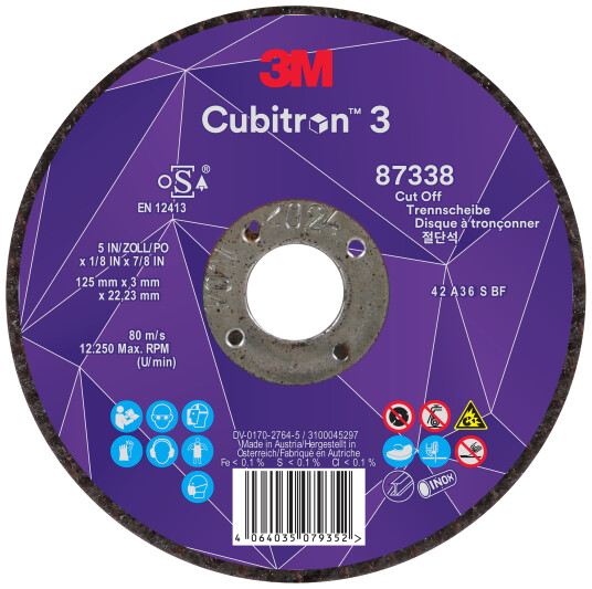 Cubitron 3 kappeskive T42 125Ã3,0mm