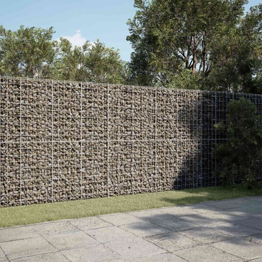 vidaXL Gabion med 5 mm tråd og 10x10 cm mesh 1200x10x200 cm