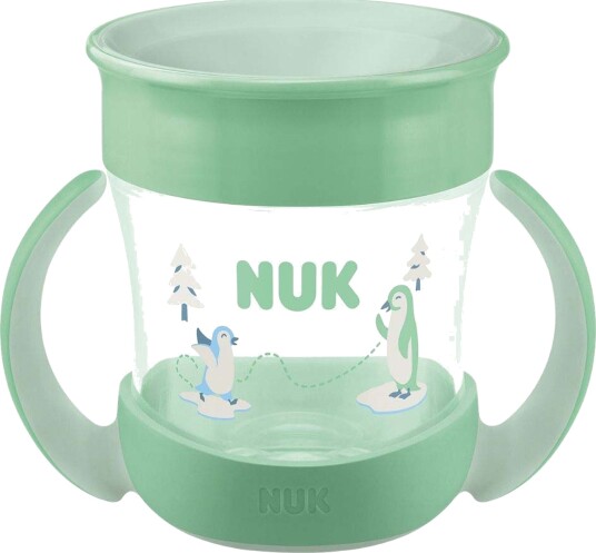 NUK First Choice Learner Cup Mini Magic Pingvin Tutekopp, Grønn