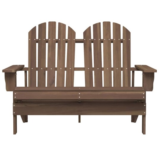 vidaXL Adirondack hagestol 2-seters heltre gran brun vidaXL Adirondack hagestol 2-seters heltre gran brun