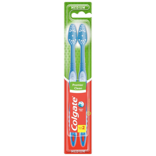 Colgate Tannbørster 2 pcs. Premier Clean Medium