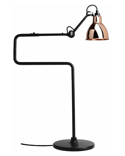 Lampe Gras N317 Bordlampe Matt Sort & Kobber