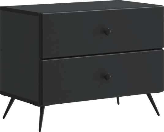 Nattbordskap med skuff Svart 62 x 34,5 x 47,5 cm Konstruert tre