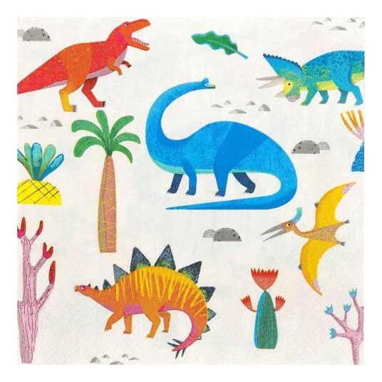 Talking Tables Servietter Party Dinosaurer - 20-pakning Talking Tables Servietter Party Dinosaurer - 20-pakning