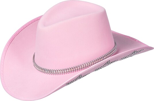 Wilbers & Wilbers Cowboyhatt rosa med glitterstjerner One size 009132-V11