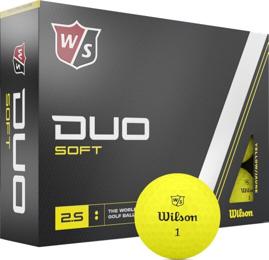 Golfball Wilson Golf Wilson Duo Soft Golfballer 12 pk gul