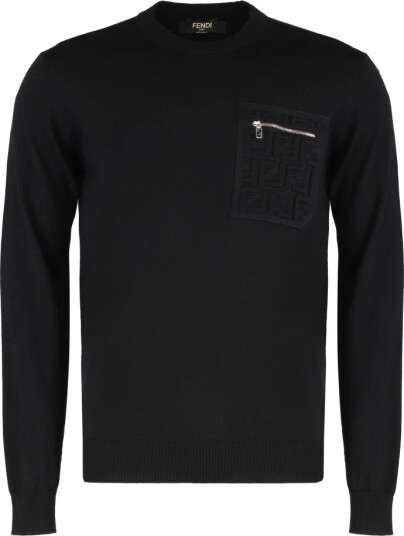 Fendi Herre Strikkevarer Svart L, Fendi Herre Strikkevarer Svart L,