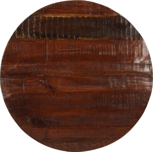 Bordplate Ø 90x3,8 cm rund gjenvunnet heltre