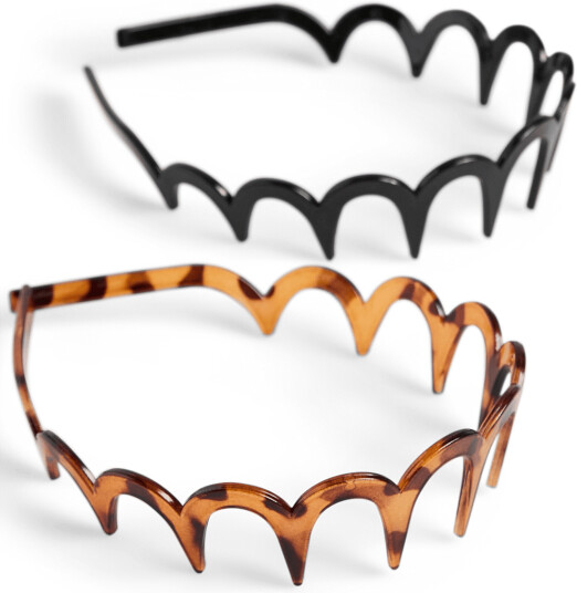 Pieces Pcatta A Hairband 2 Pack Brown ONE SIZE