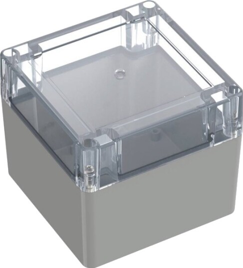 Tru Components TC 13865108 105 × 105 × 89,7 mm Polykarbonat Lysegrå Transparent