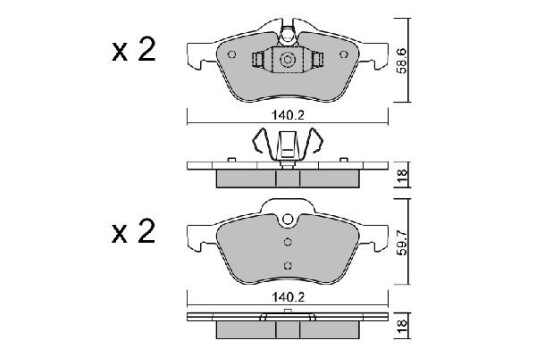Bremseklosser AISIN BPMB 1010