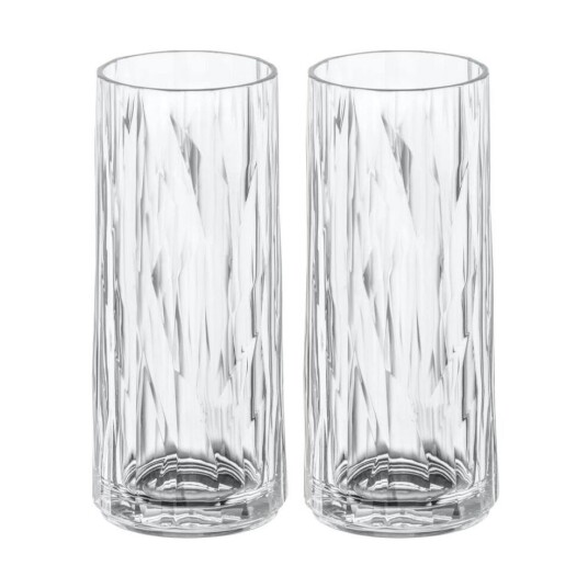 Koziol Club No. 3 longdrinkglass plast 25 cl 2-pakning Krystallklar 1736155-01-0 1736159-01-0